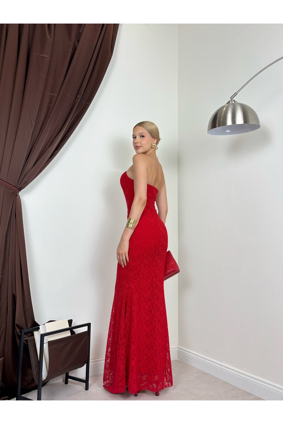KIRMIZI 20388 ELBİSE