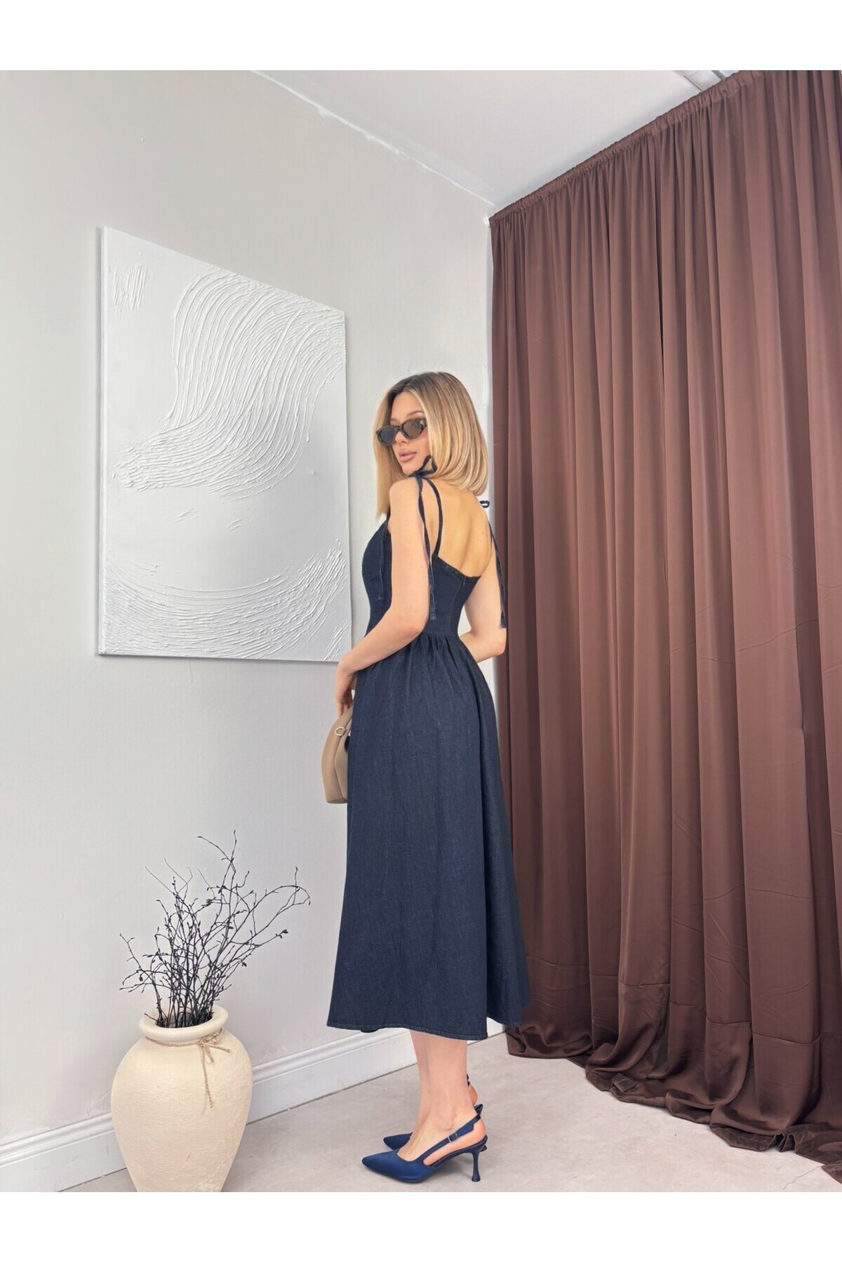 LACİVERT 30099 ELBİSE