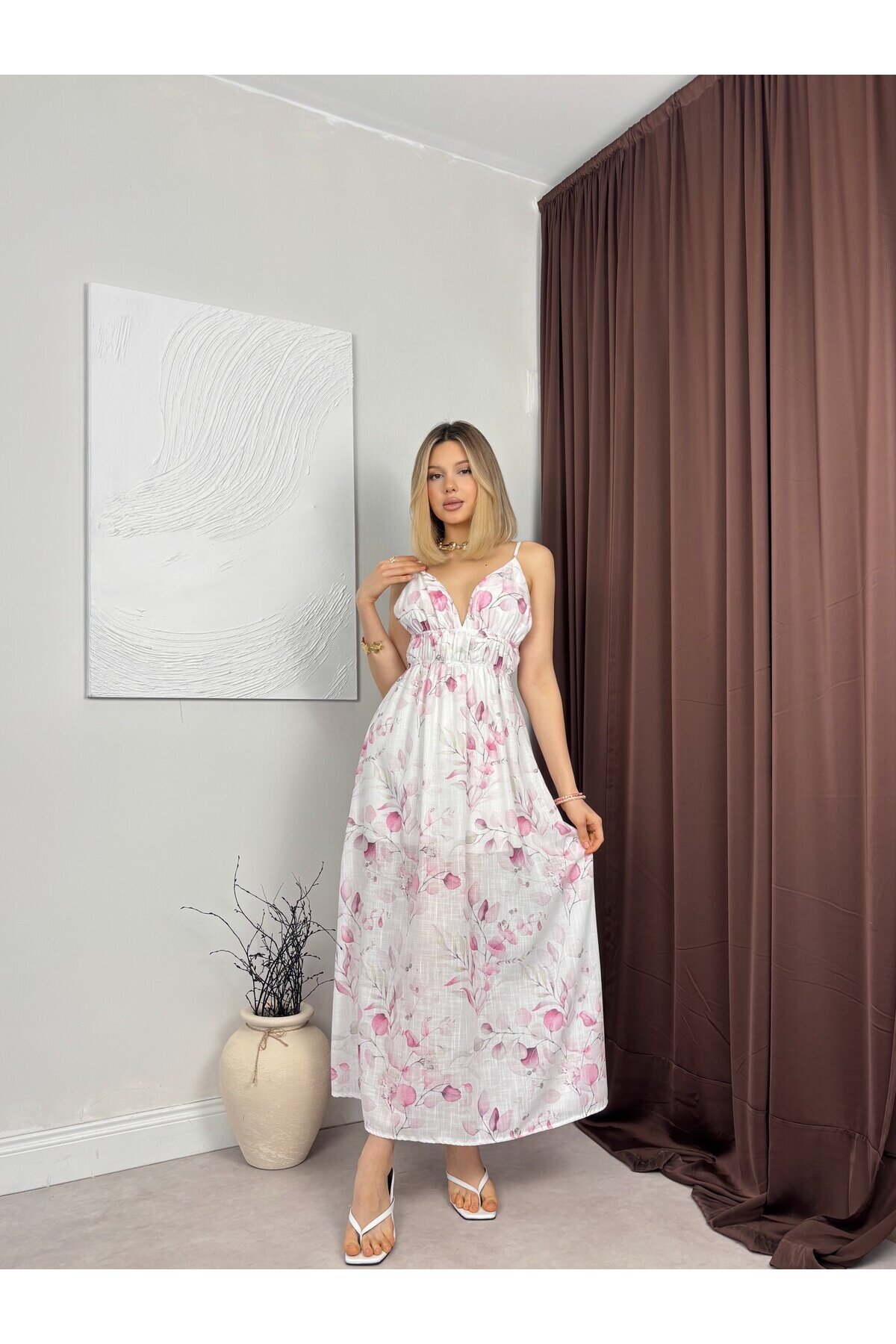 PEMBE 1185 ELBİSE
