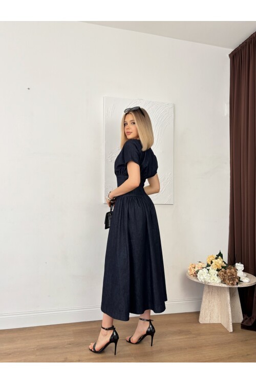 LACİVERT 30017 ELBİSE