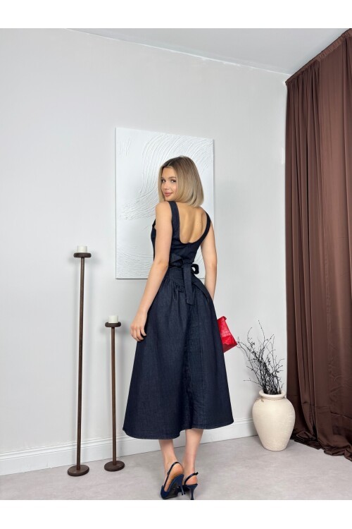LACİVERT 30080 ELBİSE