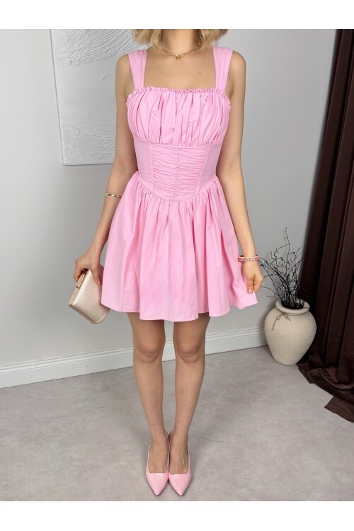 PEMBE 12046 ELBİSE